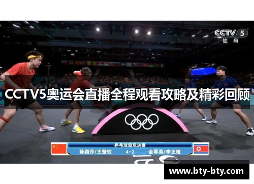 CCTV5奥运会直播全程观看攻略及精彩回顾